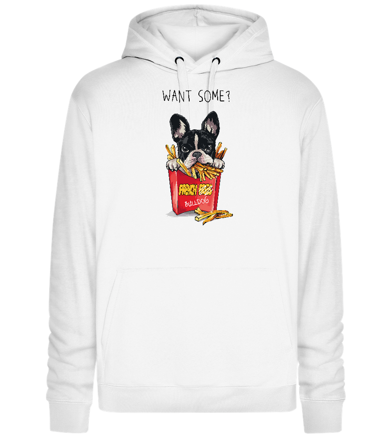 French Fries Design - Premium unisex hoodie_WHITE_front