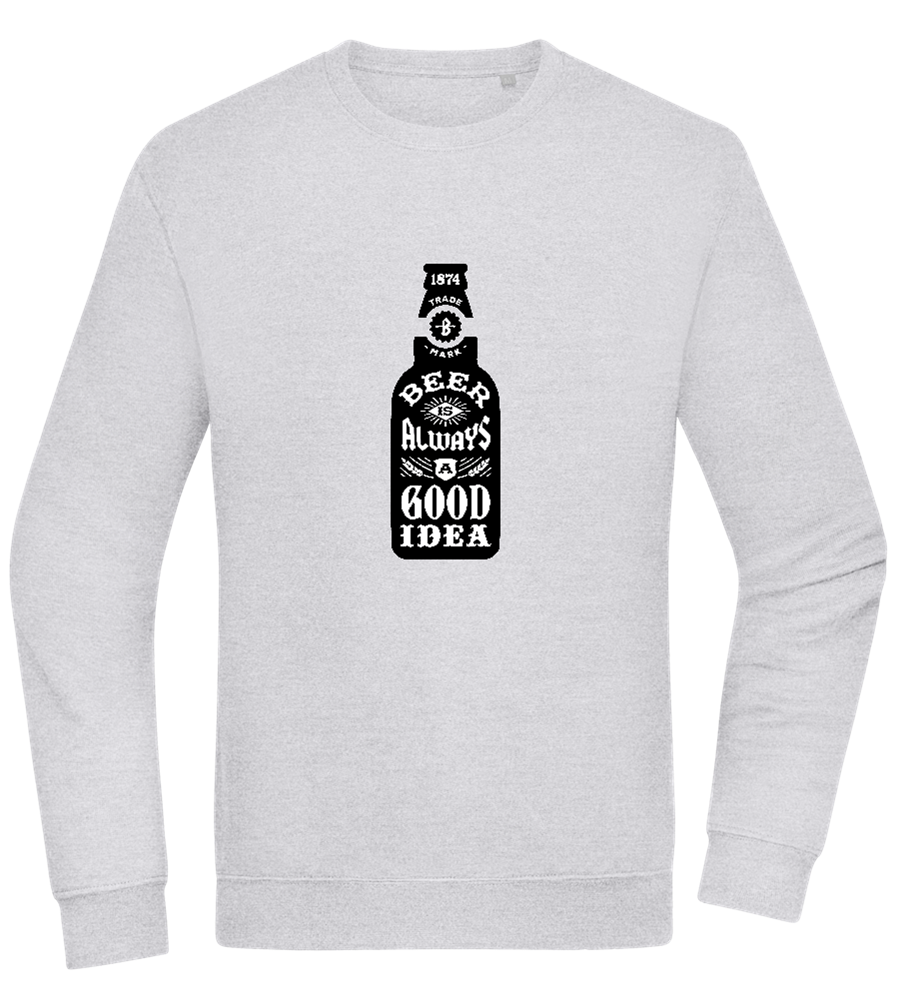 Beer Good Idea Design - Comfort Essential Unisex Sweater_ORION GREY II_front