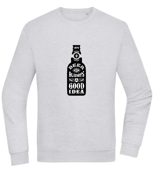 Beer Good Idea Design - Comfort Essential Unisex Sweater_ORION GREY II_front