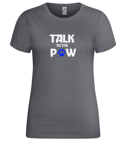 Talk to the Paw Design - Premium women's t-shirt_MOUSE GREY_front