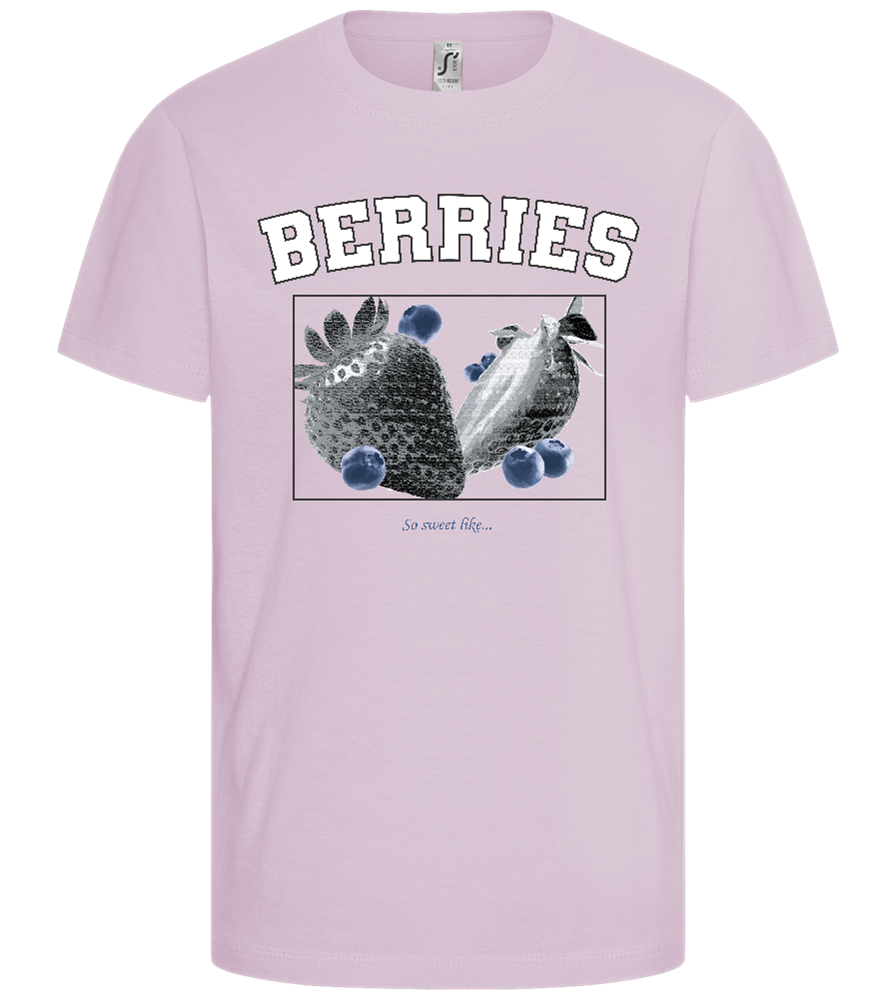 Sweet Like Berries Design - Comfort girls' t-shirt_MEDIUM PINK_front