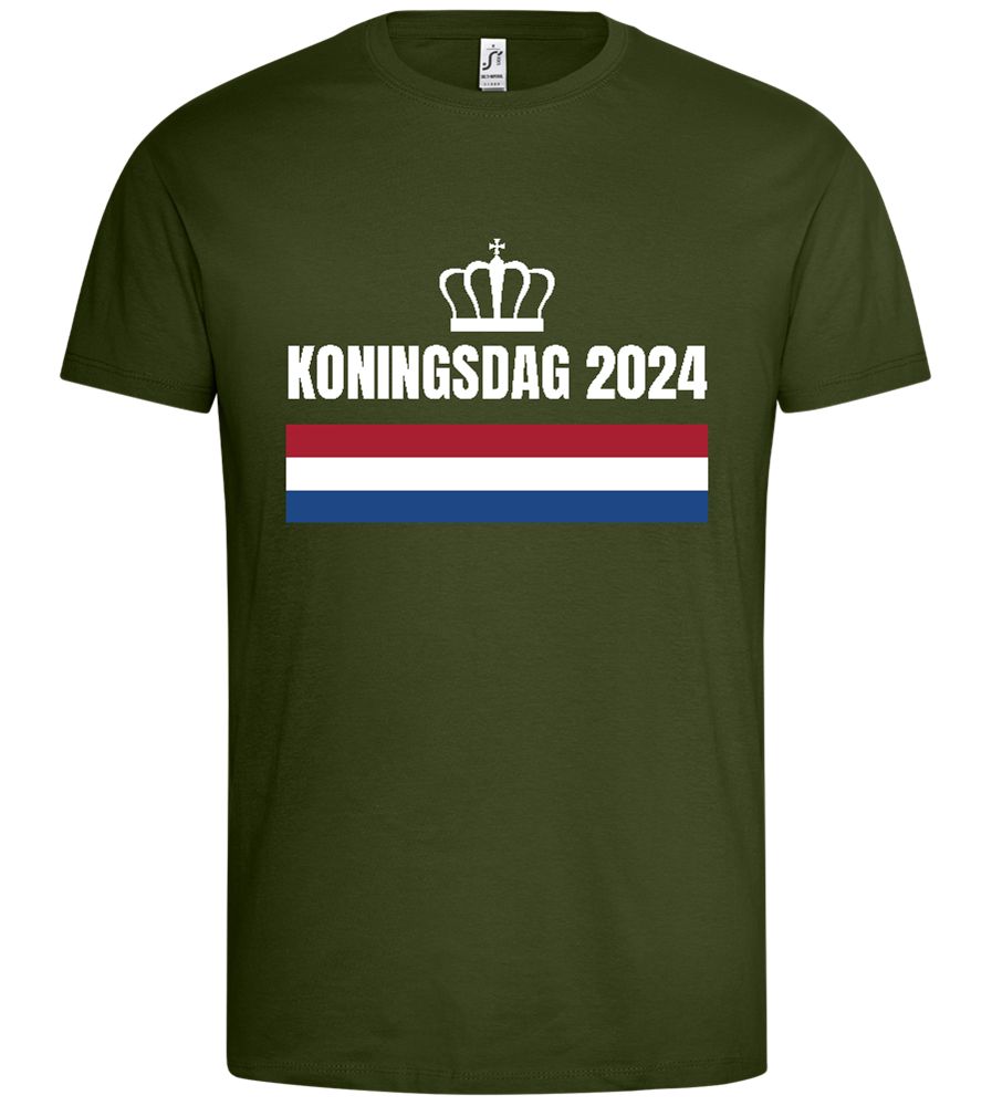 Kingsday Flag Design - Premium men's t-shirt_ARMY_front