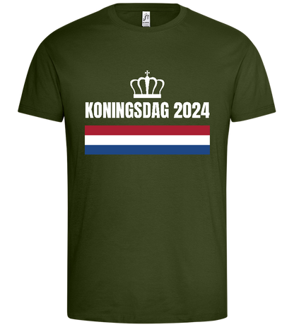 Kingsday Flag Design - Premium men's t-shirt_ARMY_front