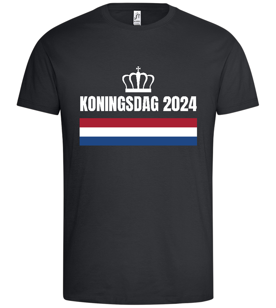 Kingsday Flag Design - Premium men's t-shirt_DARK GRAY_front