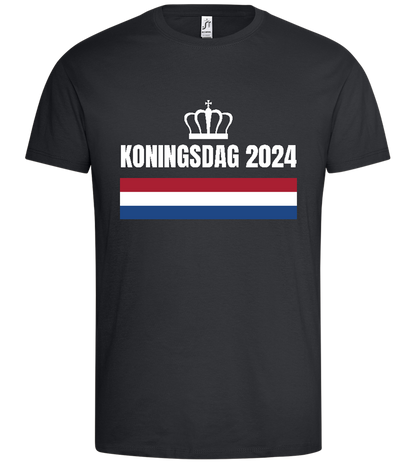 Kingsday Flag Design - Premium men's t-shirt_DARK GRAY_front