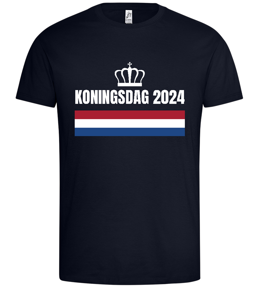 Kingsday Flag Design - Premium men's t-shirt_FRENCH NAVY_front