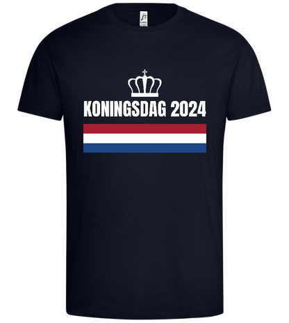 Kingsday Flag Design - Premium men's t-shirt_FRENCH NAVY_front