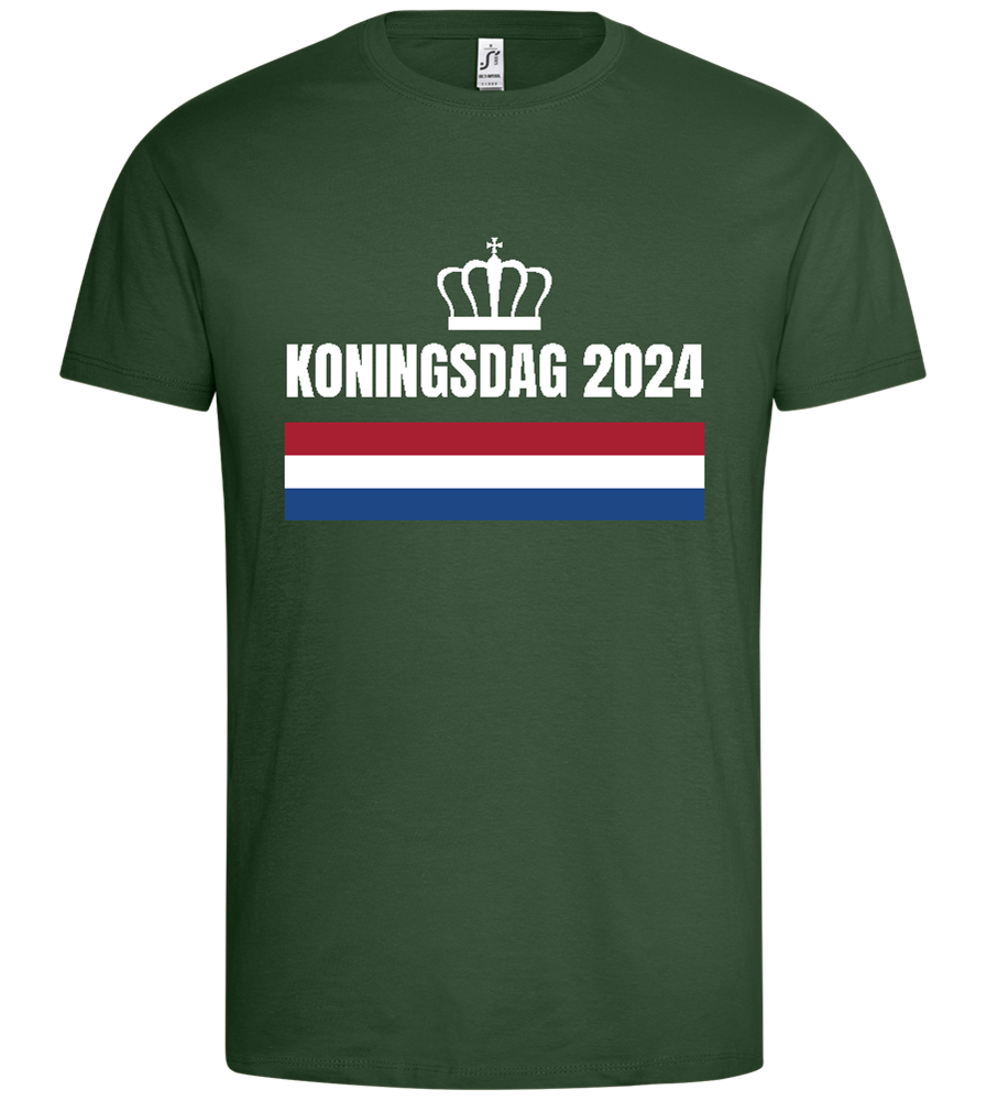 Kingsday Flag Design - Premium men's t-shirt_GREEN BOTTLE_front