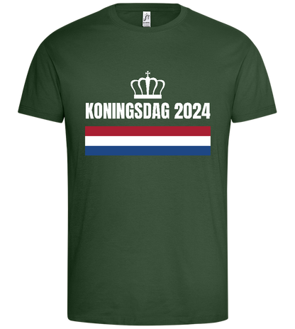 Kingsday Flag Design - Premium men's t-shirt_GREEN BOTTLE_front