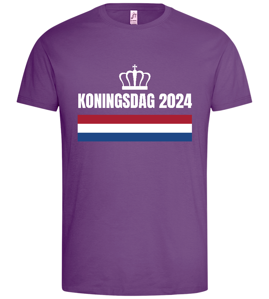 Kingsday Flag Design - Premium men's t-shirt_LIGHT PURPLE_front