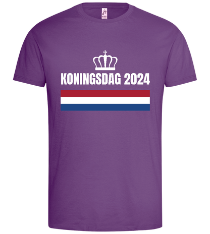 Kingsday Flag Design - Premium men's t-shirt_LIGHT PURPLE_front