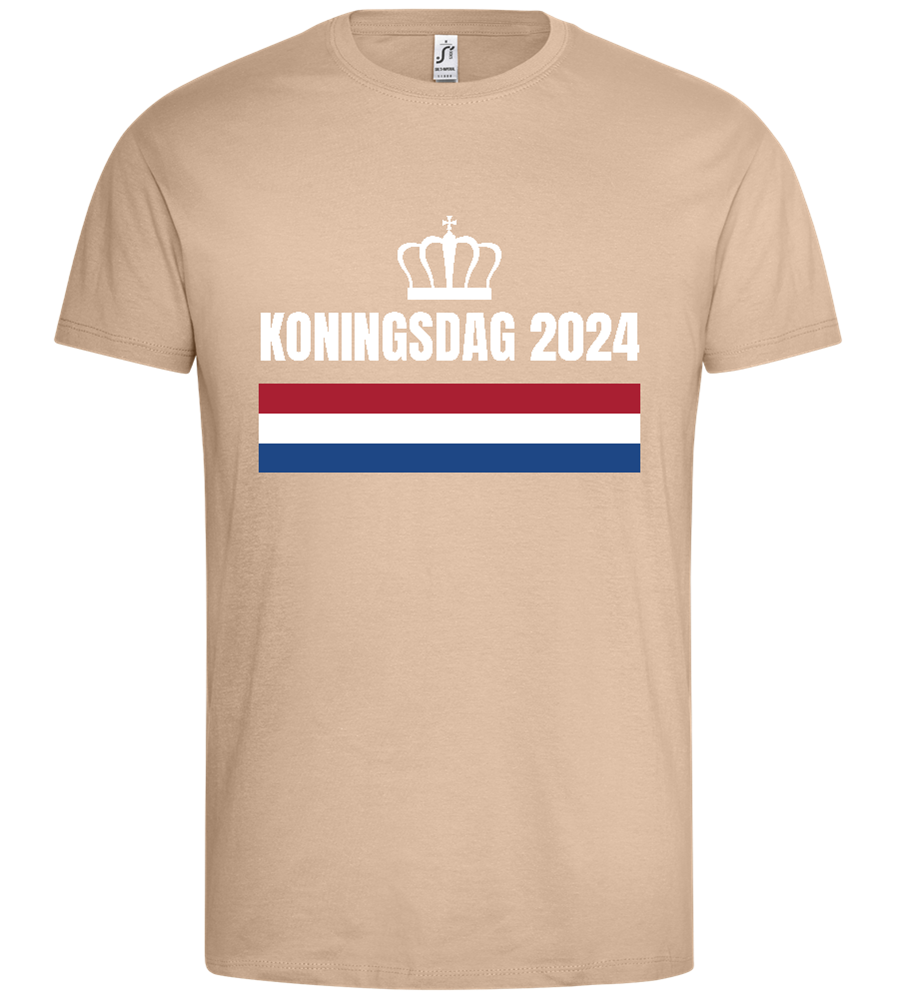 Kingsday Flag Design - Premium men's t-shirt_SAND_front