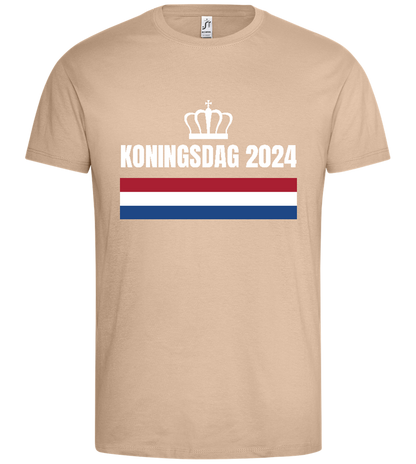 Kingsday Flag Design - Premium men's t-shirt_SAND_front