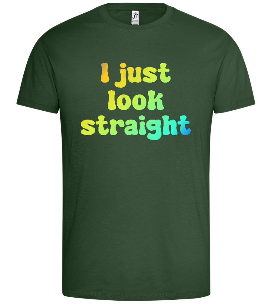 Just Look Straight Design - Premium men's t-shirt_GREEN BOTTLE_front