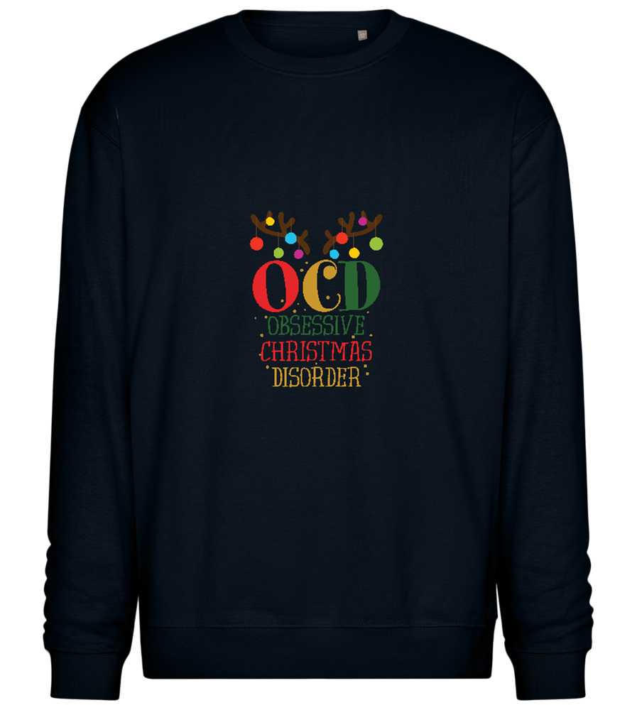 OCD Obsessive Christmas Disorder Design - Comfort Essential Unisex Sweater_BLACK_front