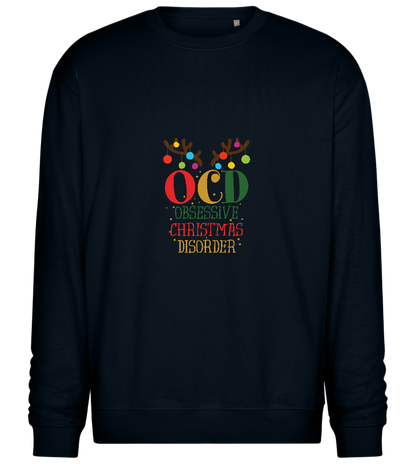 OCD Obsessive Christmas Disorder Design - Comfort Essential Unisex Sweater_BLACK_front