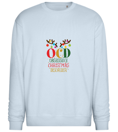 OCD Obsessive Christmas Disorder Design - Comfort Essential Unisex Sweater_CREAMY BLUE_front