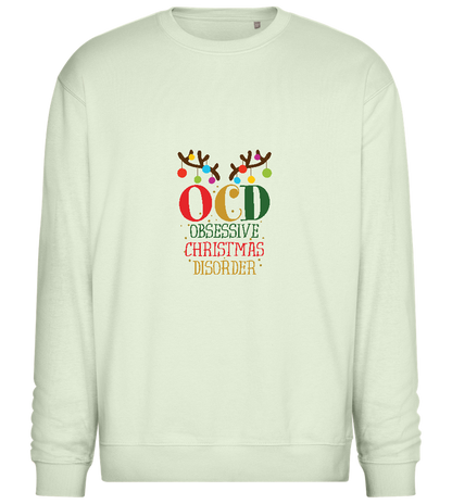 OCD Obsessive Christmas Disorder Design - Comfort Essential Unisex Sweater_CREAMY GREEN_front