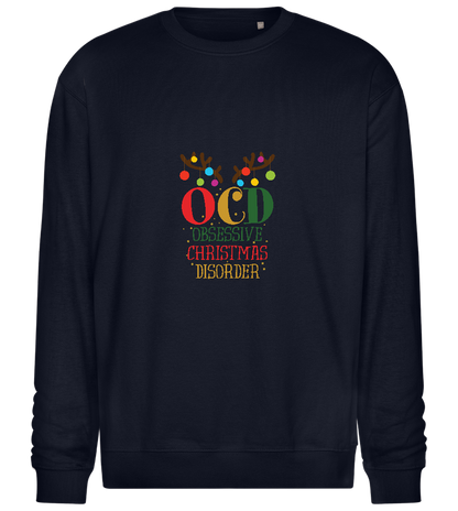 OCD Obsessive Christmas Disorder Design - Comfort Essential Unisex Sweater_FRENCH NAVY_front