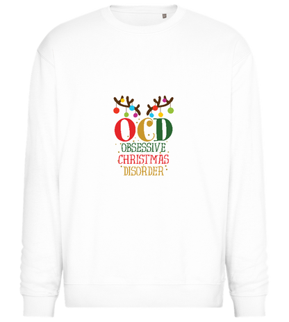 OCD Obsessive Christmas Disorder Design - Comfort Essential Unisex Sweater_WHITE_front