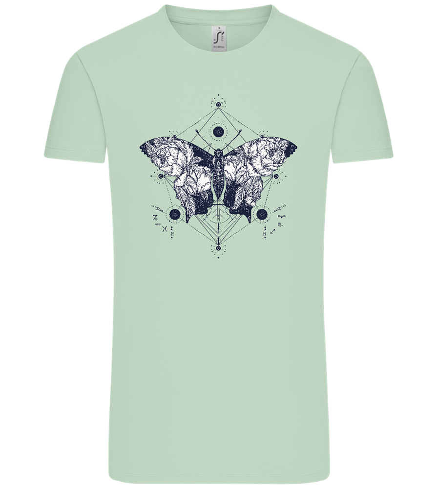 Astrology Butterfly Design - Comfort Unisex T-Shirt_ICE GREEN_front