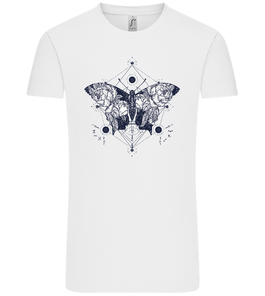 Astrology Butterfly Design - Comfort Unisex T-Shirt_WHITE_front