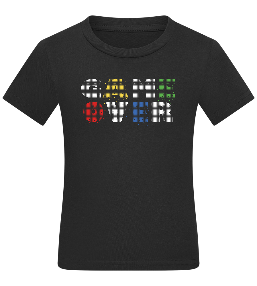 Game Over Pixel Design - Comfort boys fitted t-shirt_DEEP BLACK_front