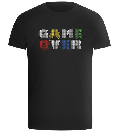 Game Over Pixel Design - Comfort boys fitted t-shirt_DEEP BLACK_front