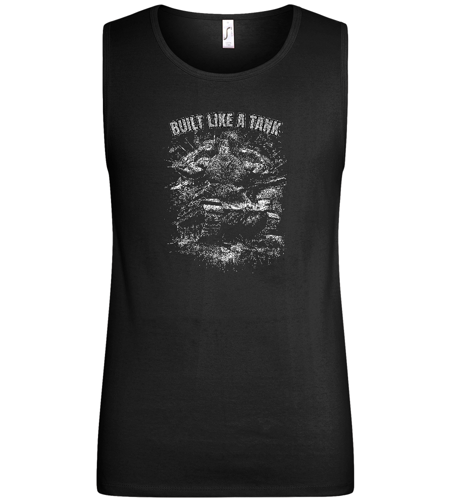 Built Like a Tank Design - Basic men's tank top_DEEP BLACK_front