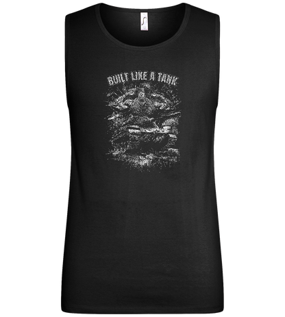 Built Like a Tank Design - Basic men's tank top_DEEP BLACK_front