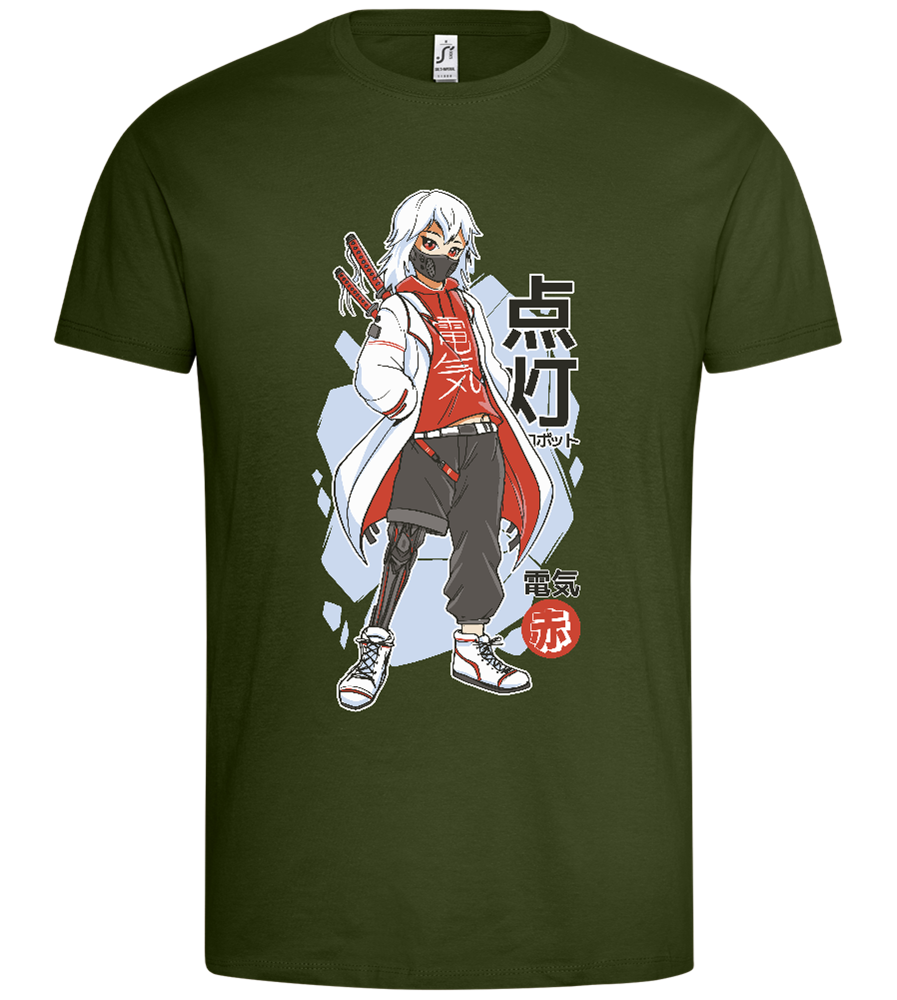 Techwear Rebel Design - Premium men's t-shirt_ARMY_front