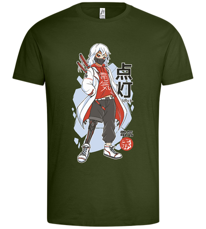 Techwear Rebel Design - Premium men's t-shirt_ARMY_front