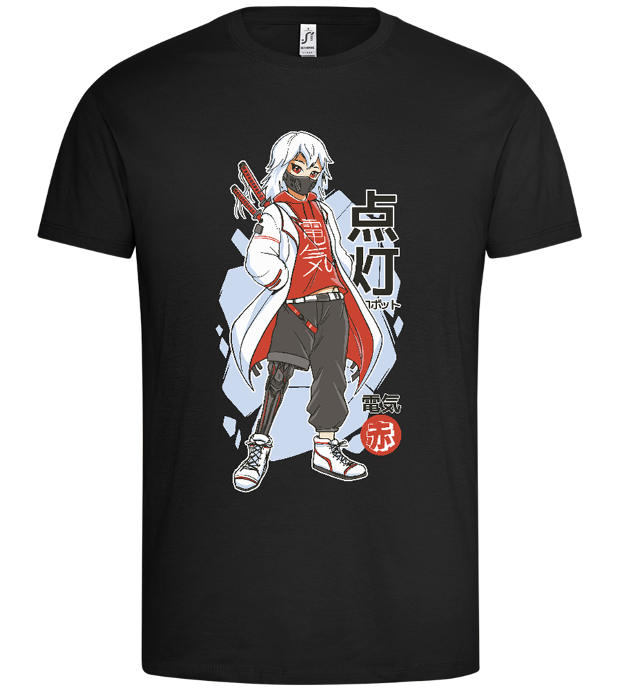 Techwear Rebel Design - Premium men's t-shirt_DEEP BLACK_front