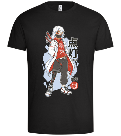 Techwear Rebel Design - Premium men's t-shirt_DEEP BLACK_front