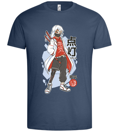 Techwear Rebel Design - Premium men's t-shirt_DENIM_front