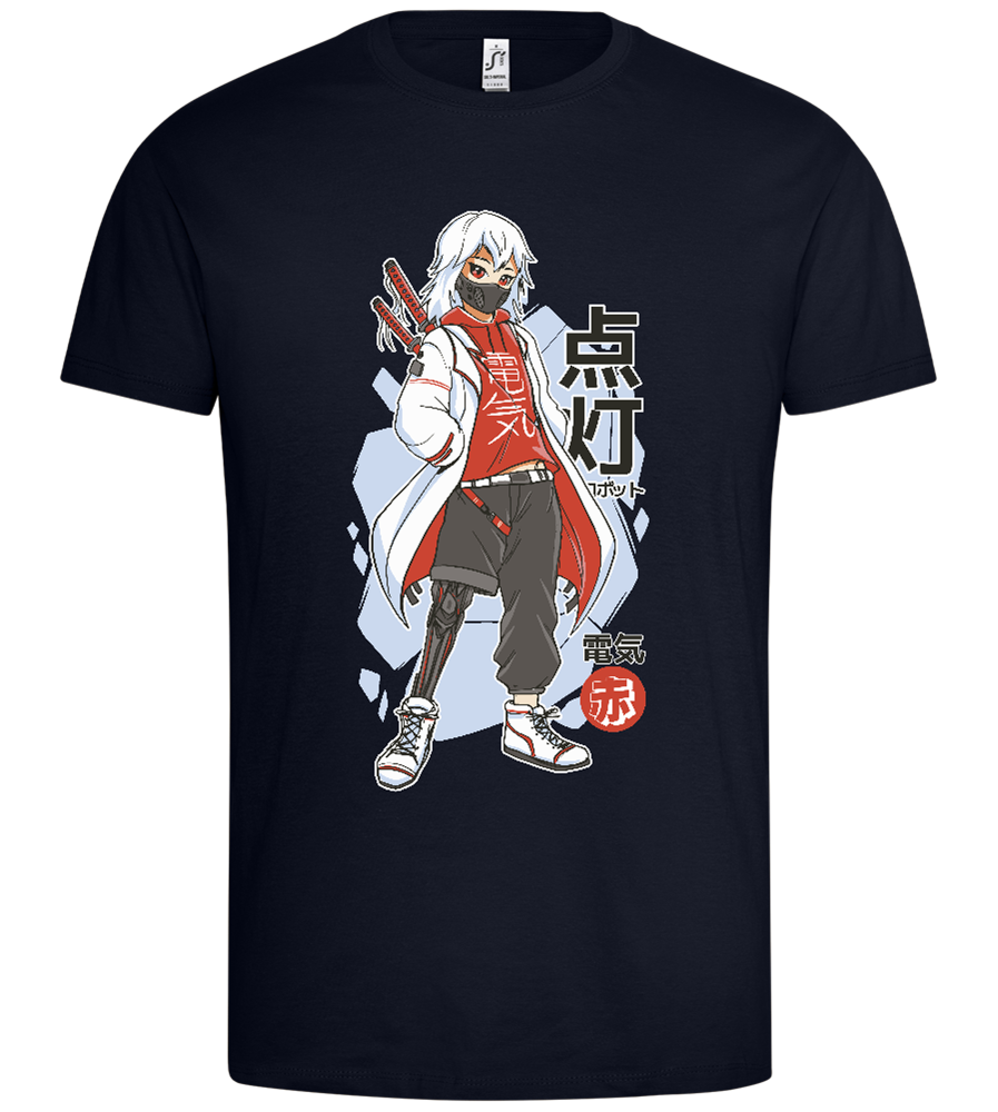 Techwear Rebel Design - Premium men's t-shirt_FRENCH NAVY_front