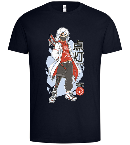 Techwear Rebel Design - Premium men's t-shirt_FRENCH NAVY_front