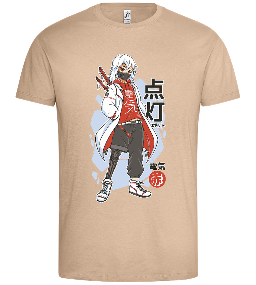 Techwear Rebel Design - Premium men's t-shirt_SAND_front