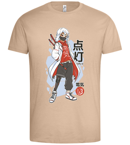 Techwear Rebel Design - Premium men's t-shirt_SAND_front