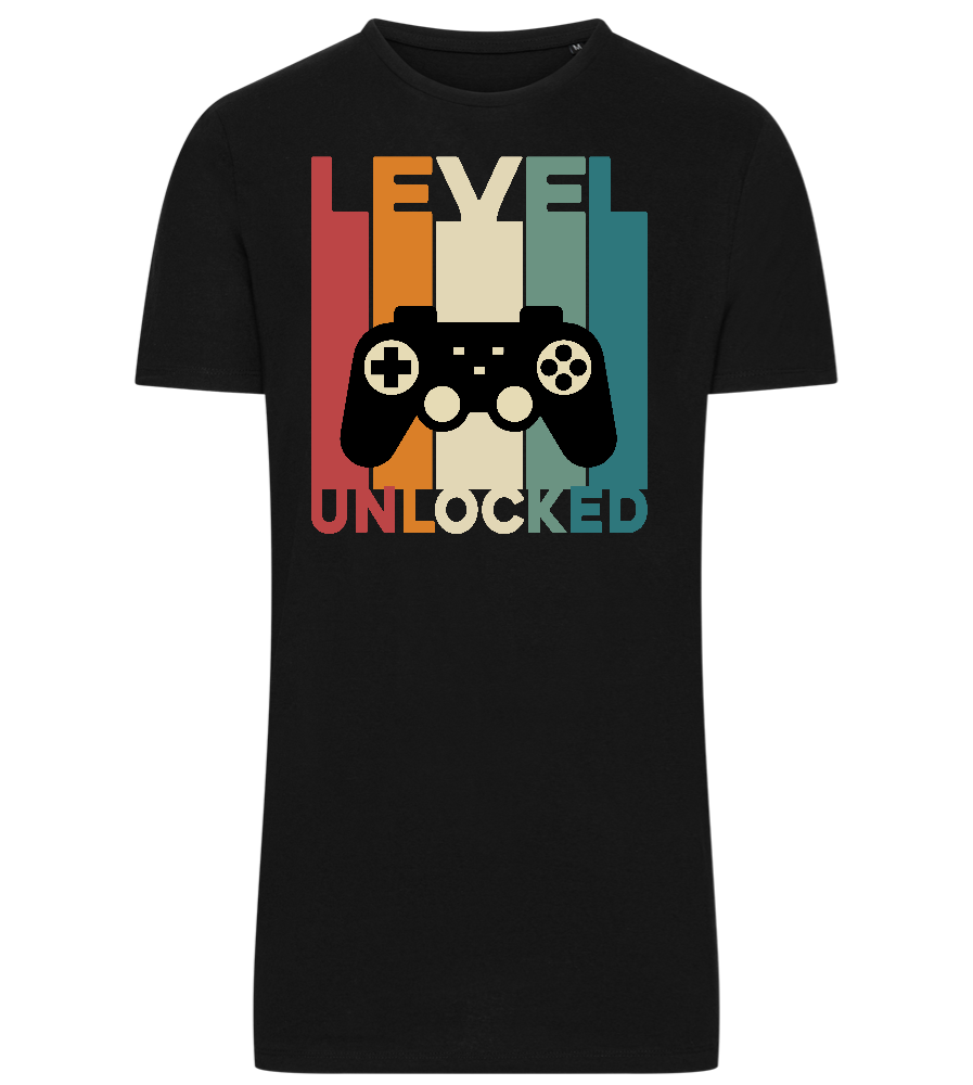 Level Unlocked Controller Design - Comfort men's long t-shirt_DEEP BLACK_front