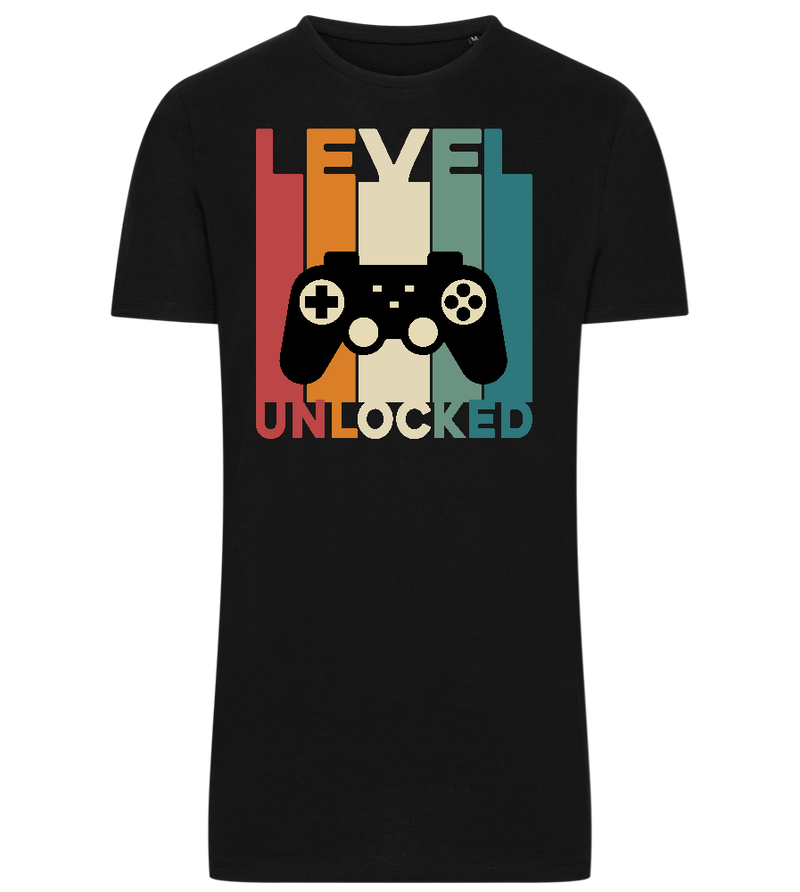 Level Unlocked Controller Design - Comfort men's long t-shirt_DEEP BLACK_front