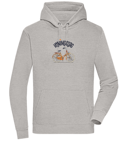 Koningsdag Oranje Fiets Design - Premium unisex hoodie_ORION GREY II_front