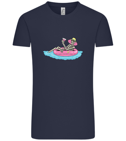 Drink And Chill Design - Comfort Unisex T-Shirt_FRENCH NAVY_front