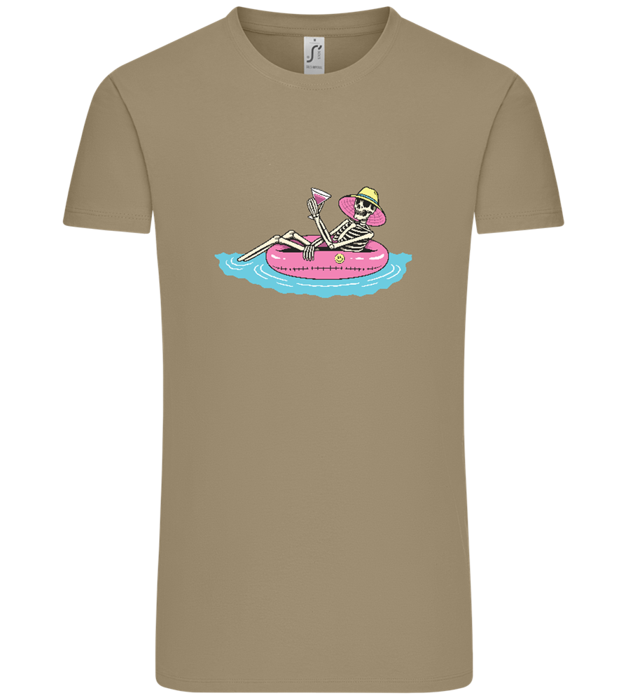 Drink And Chill Design - Comfort Unisex T-Shirt_KHAKI_front