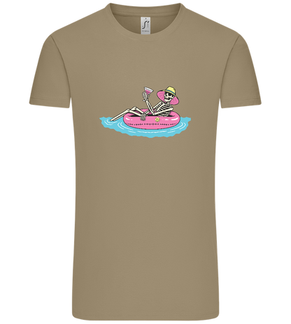 Drink And Chill Design - Comfort Unisex T-Shirt_KHAKI_front