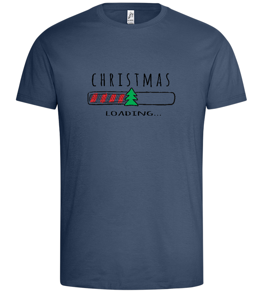 Christmas Is Loading Design - Premium men's t-shirt_DENIM_front