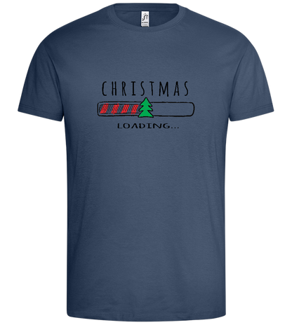 Christmas Is Loading Design - Premium men's t-shirt_DENIM_front