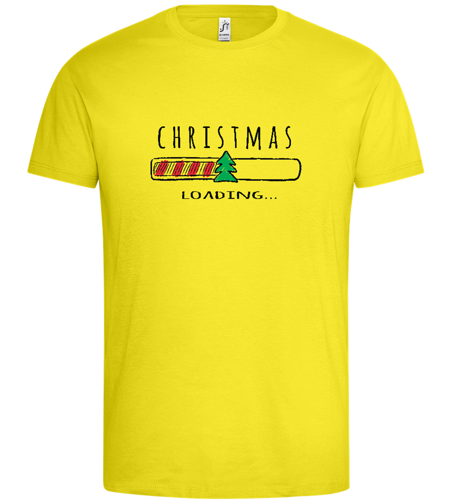 Christmas Is Loading Design - Premium men's t-shirt_LEMON_front