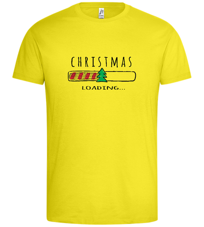 Christmas Is Loading Design - Premium men's t-shirt_LEMON_front