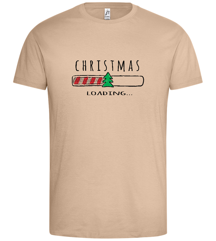 Christmas Is Loading Design - Premium men's t-shirt_SAND_front